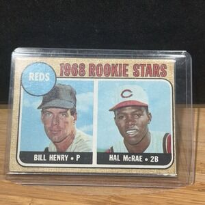 1968 Topps # 384 ROOKIE Hal McRae NEAR MINT Cincinnati Reds